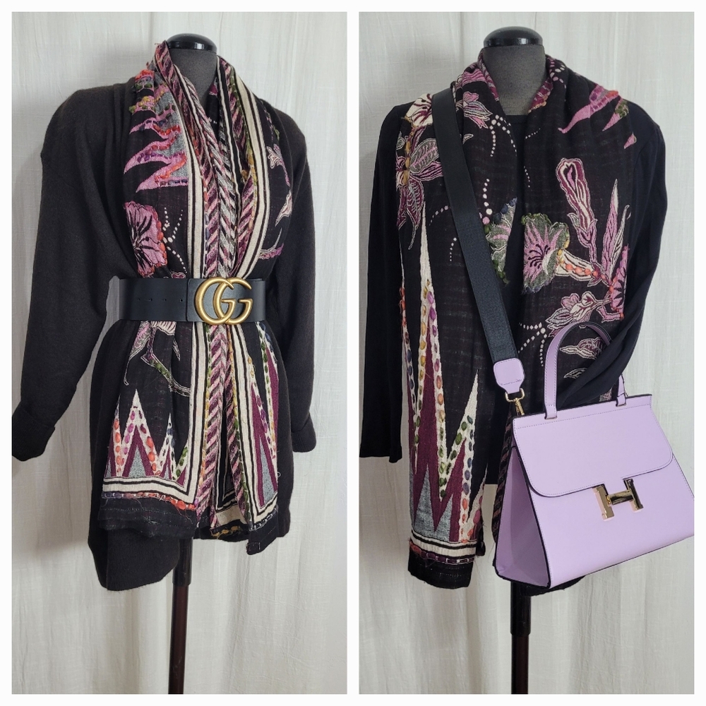 Floral Scarf / REVERSIBLE / - Picture 13 of 13